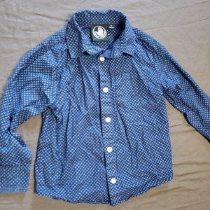 Long Sleeve Shirt Button Up Blue Colour Body Glove 100% Cotton Size 4